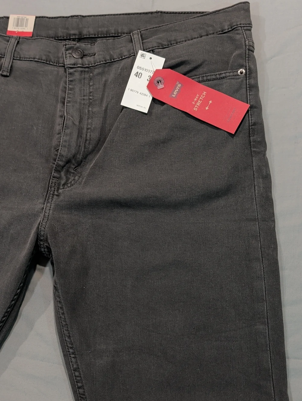 Levi's 510 Skinny Grey Denim Jeans - Size 40x32 NWT